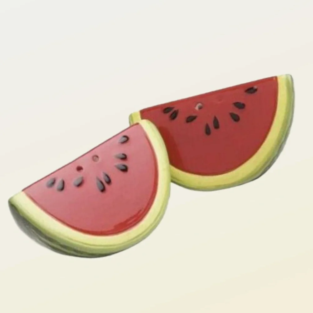 Watermelon Shape - Salt and Pepper Shaker Set - In Original Box, BRAND NEW W/TAG
